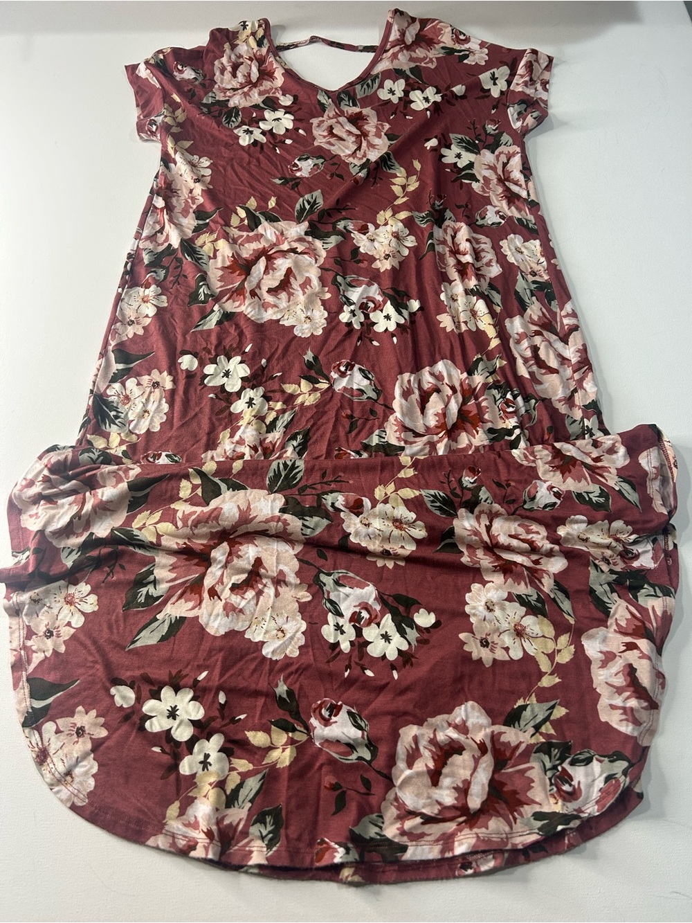 LuLaRoe Small Burgundy Floral Maxi Dress